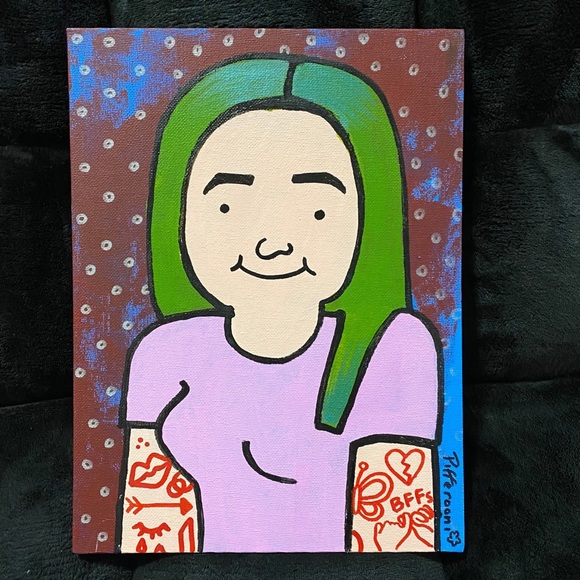 💖 Original Tattooed Lady Canvas Paintings - Picture 7 of 12